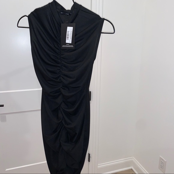 PrettyLittleThing Dresses & Skirts - New size 8 Black ruched pretty little thing dress